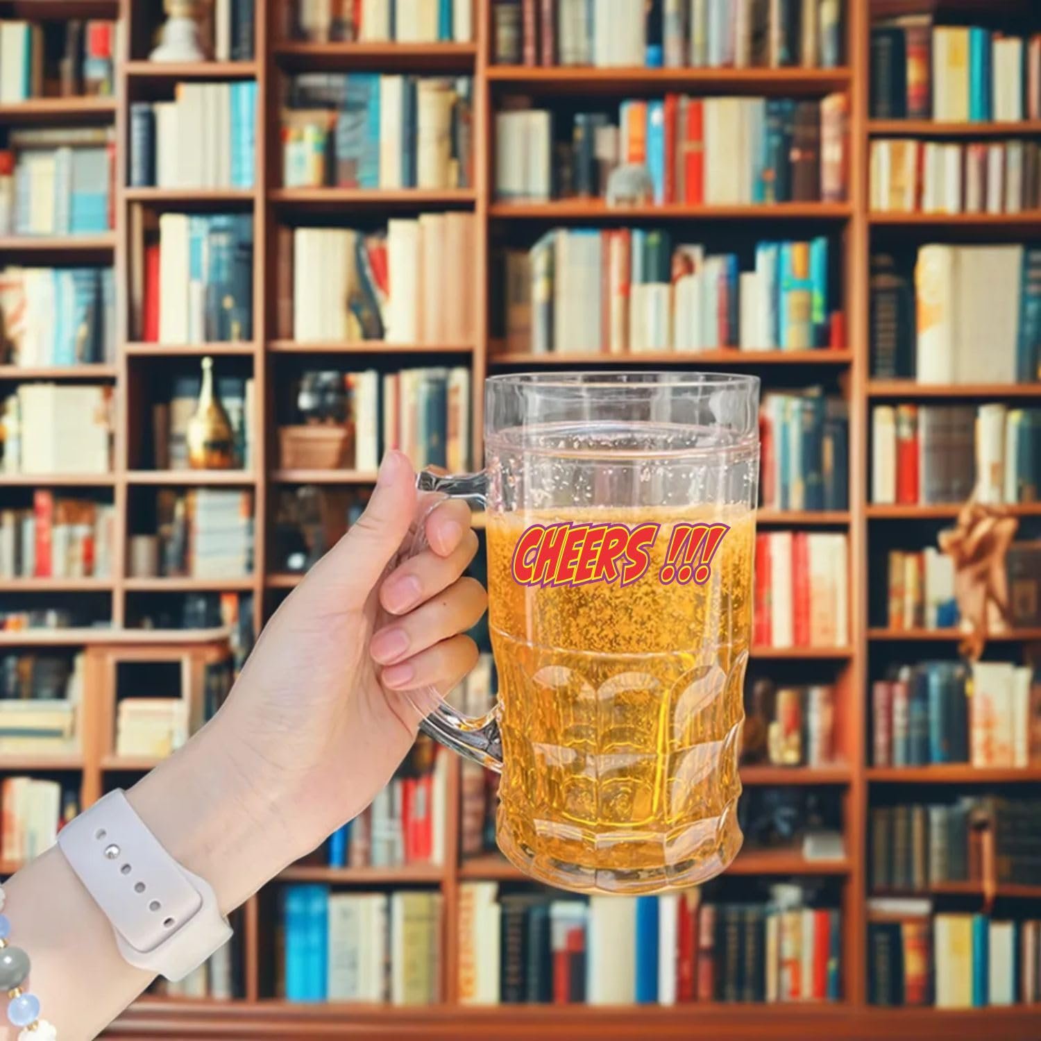 Cheers Craft Printed Glass Beer Mug