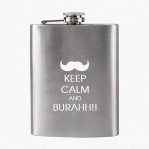 Hip Flask - Keep Calm And Burahh