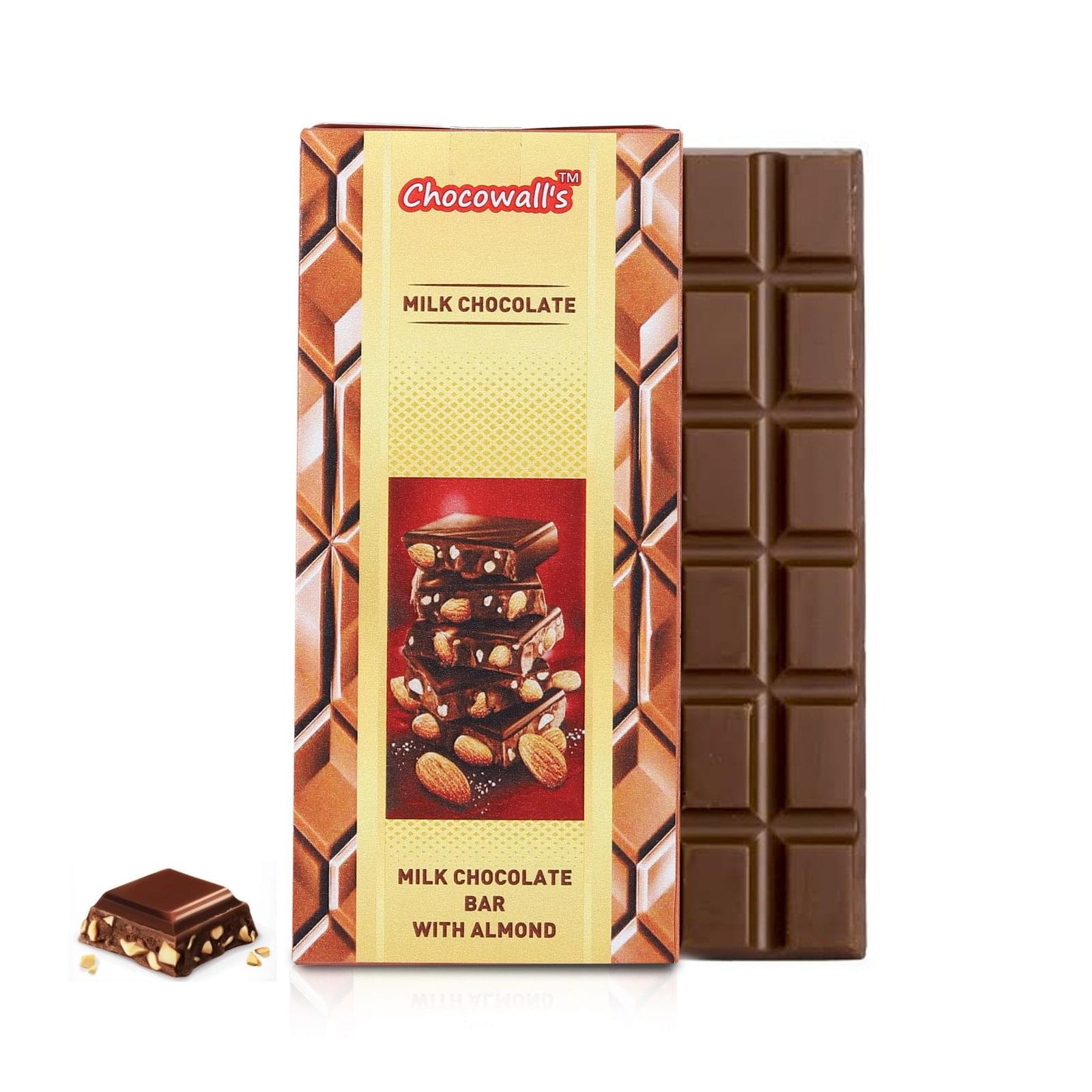 Chocowall's  Chocolate with Almond ( Fruits n Nut) Chocolate 75g. Pack of 01
