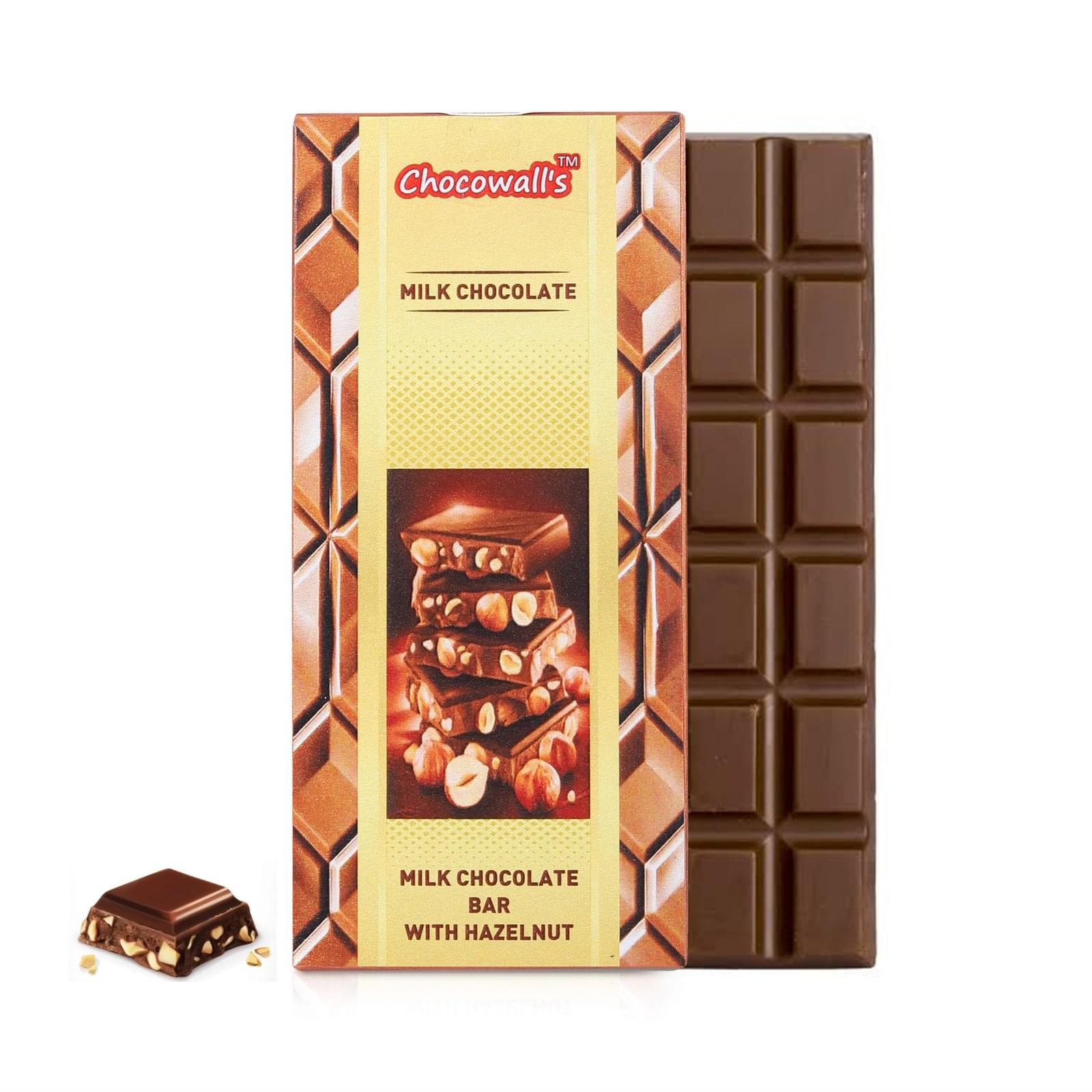 Chocowall's  Hazelnut Flavour  Chocolate bar 75g (P01)