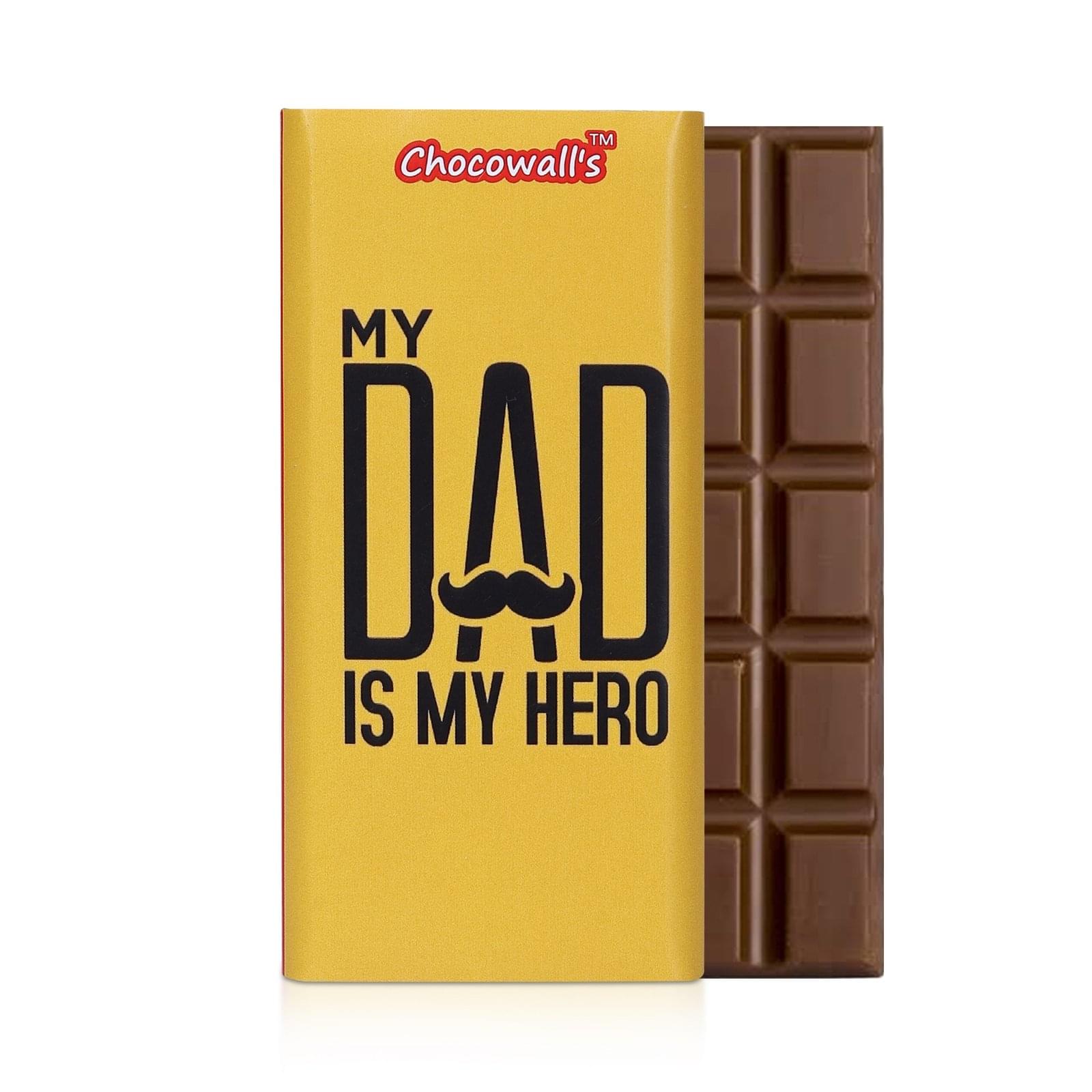 chocowall's My Dad Is My Hero chocolate bar  - 45 grams I pack of 01
