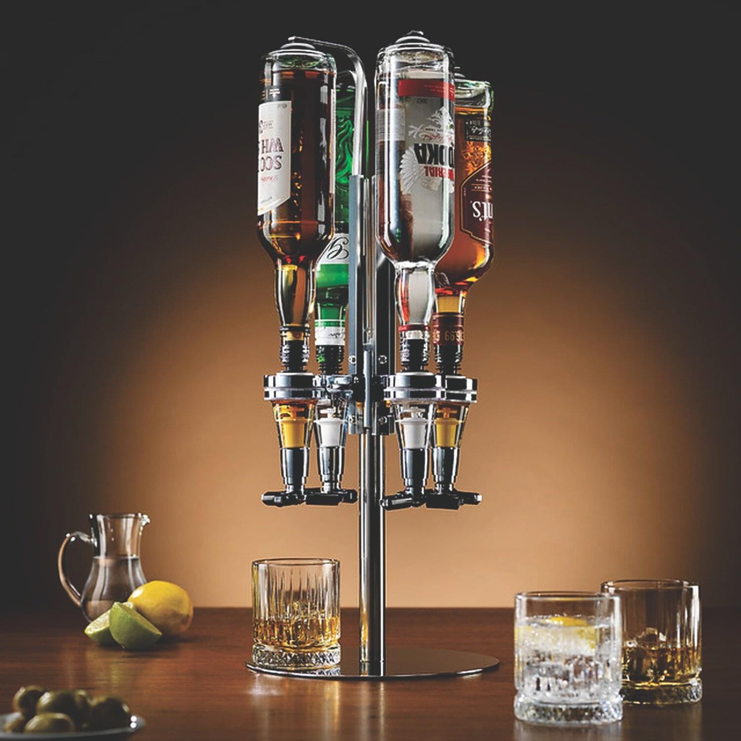 Wellingston Bottle Holder Tap Dispenser - Bar Butler 4 nosal