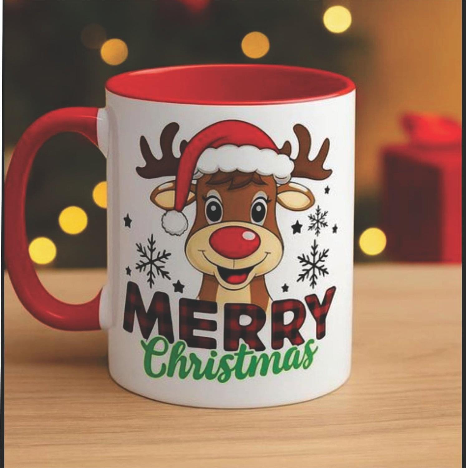 Wellingston “Merry Christmas Printed Mug Gift for Anyone On Christmas and New Year| Christmas Gift | Pack of 01, 350ml (Merry Christmas)