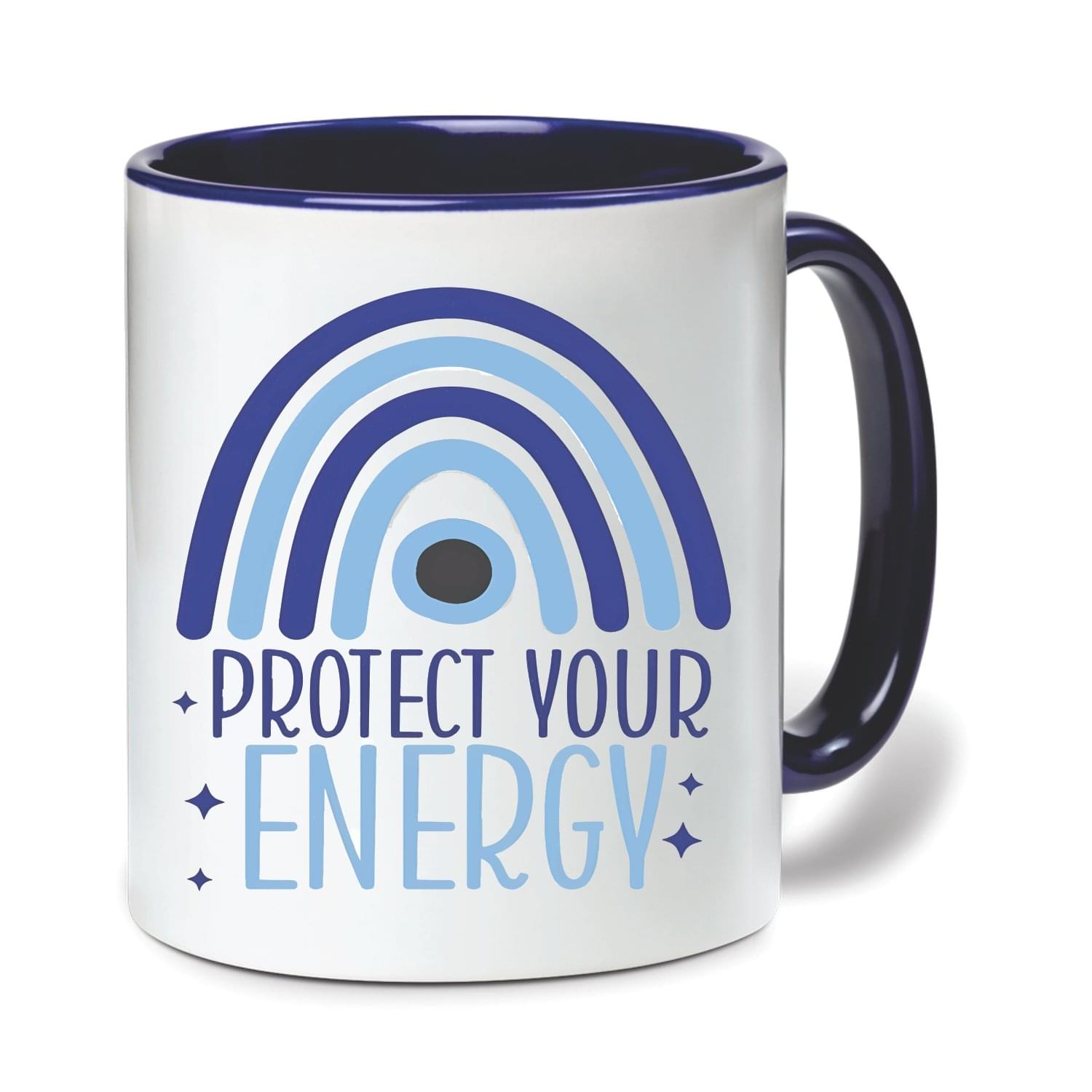 Wellingston Stylish Evil Eye Printed Ceramic Coffee Mug for Home and Office Use | Microwave and Dishwasher Safe, Sturdy Ceramic Build Mugs | Ideal for Gifting